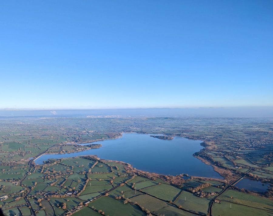 Chew Valley from a First Flight balloon