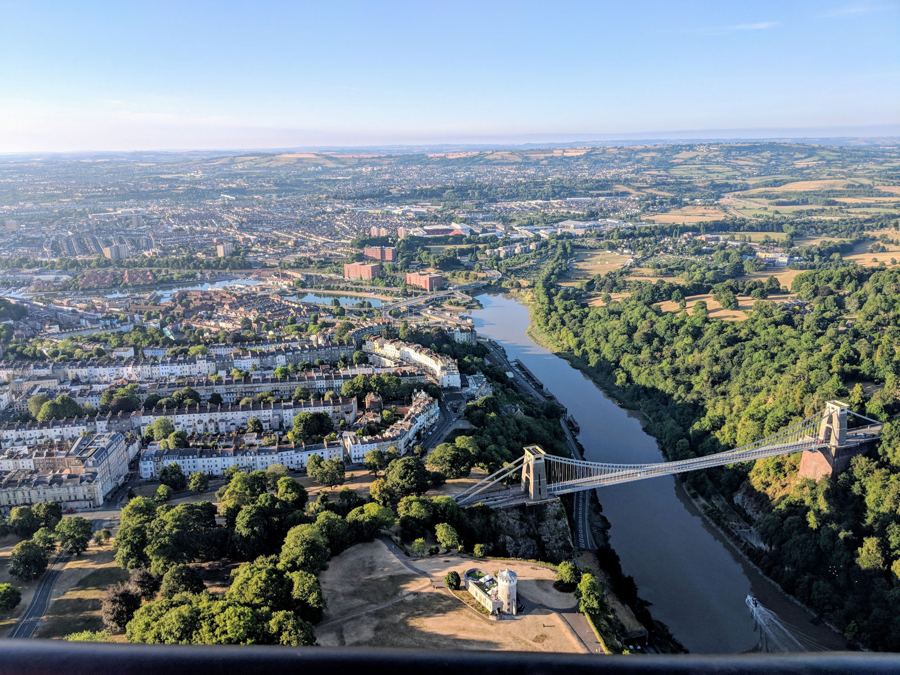 Bristol from a First Flight balloon