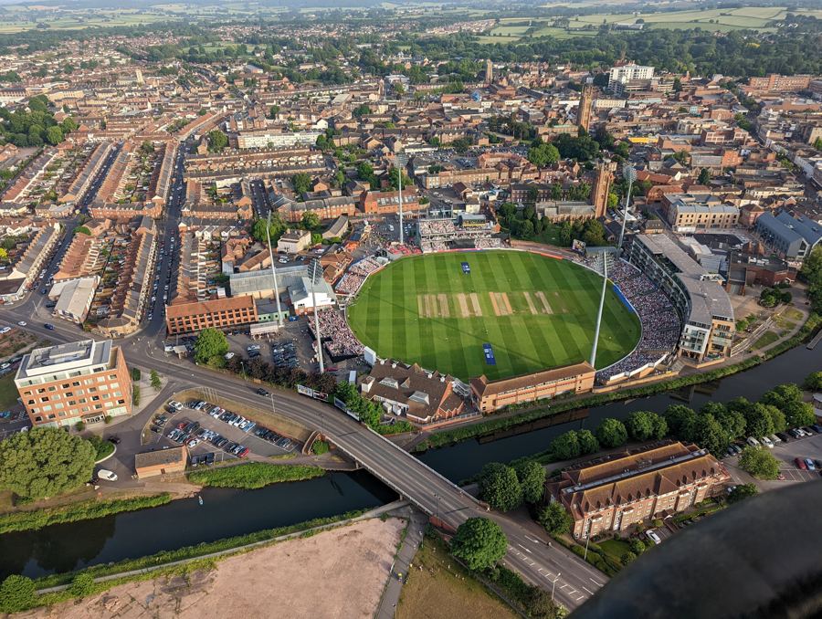 Flying over Taunton