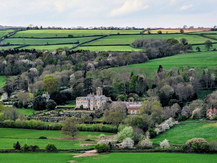 A country house in South Somerset from the air