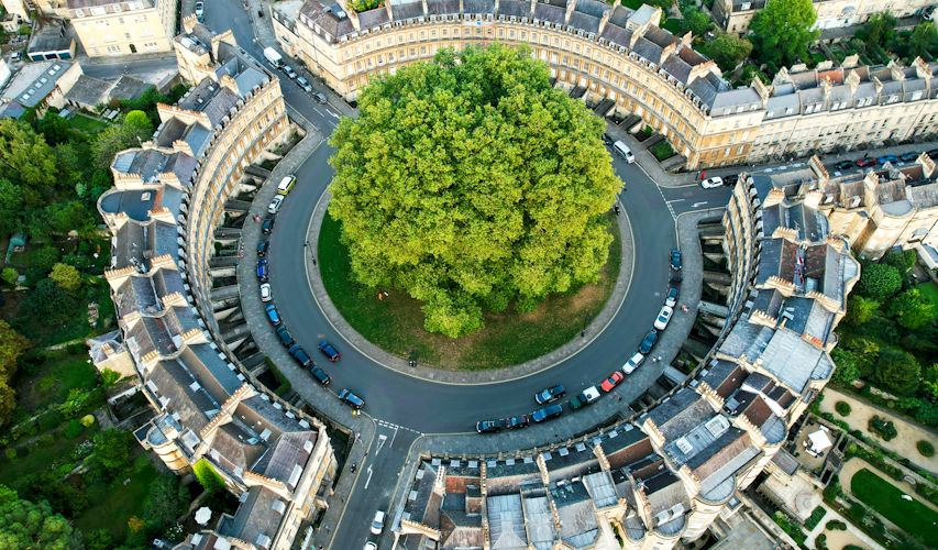 Flying over Bath